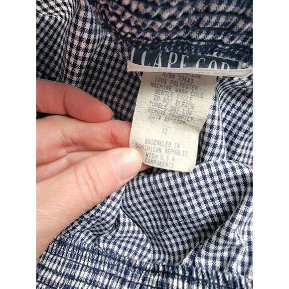 Vintage Cape Cod Sportswear Skirt Blue White Plaid Checkered 12 - Picture 7 of 9